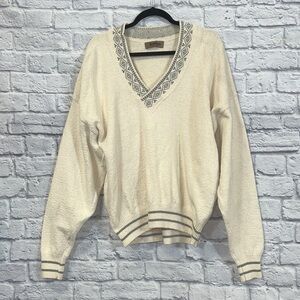 Vintage Jantzen mens V-neck pullover sweater size XL (minimal stain)